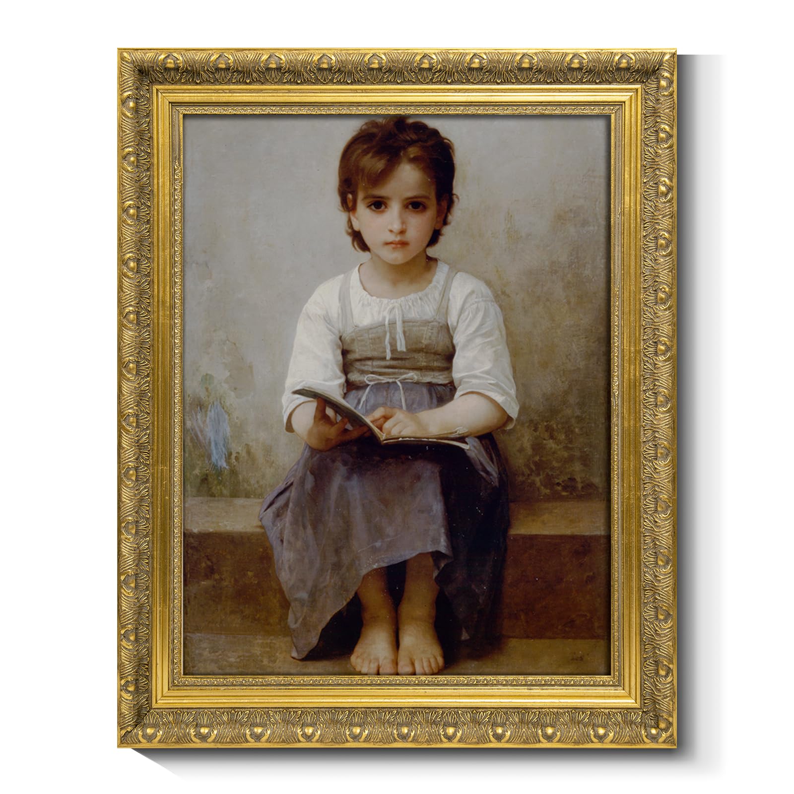 ARTGOW Solid Wood Frame for 16x20 Canvas Paintings, Finished Antique Ornate Gold Canvas Frames for Oil Painting Art Prints, for Home Living Room Wall Decor (Empty Frame Only, No Backboard and Glass)