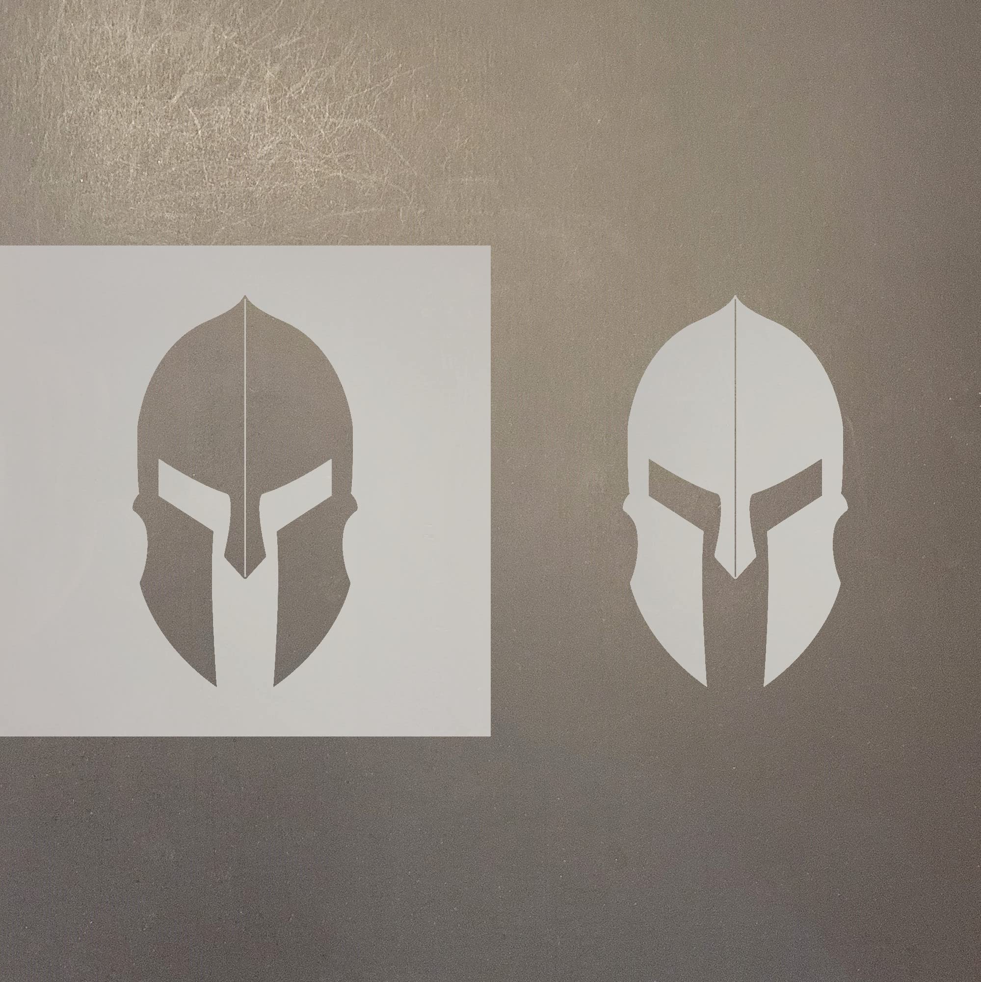Spartan Helmet Reusable Mylar Stencil - Art Craft Supplies 8 Inch