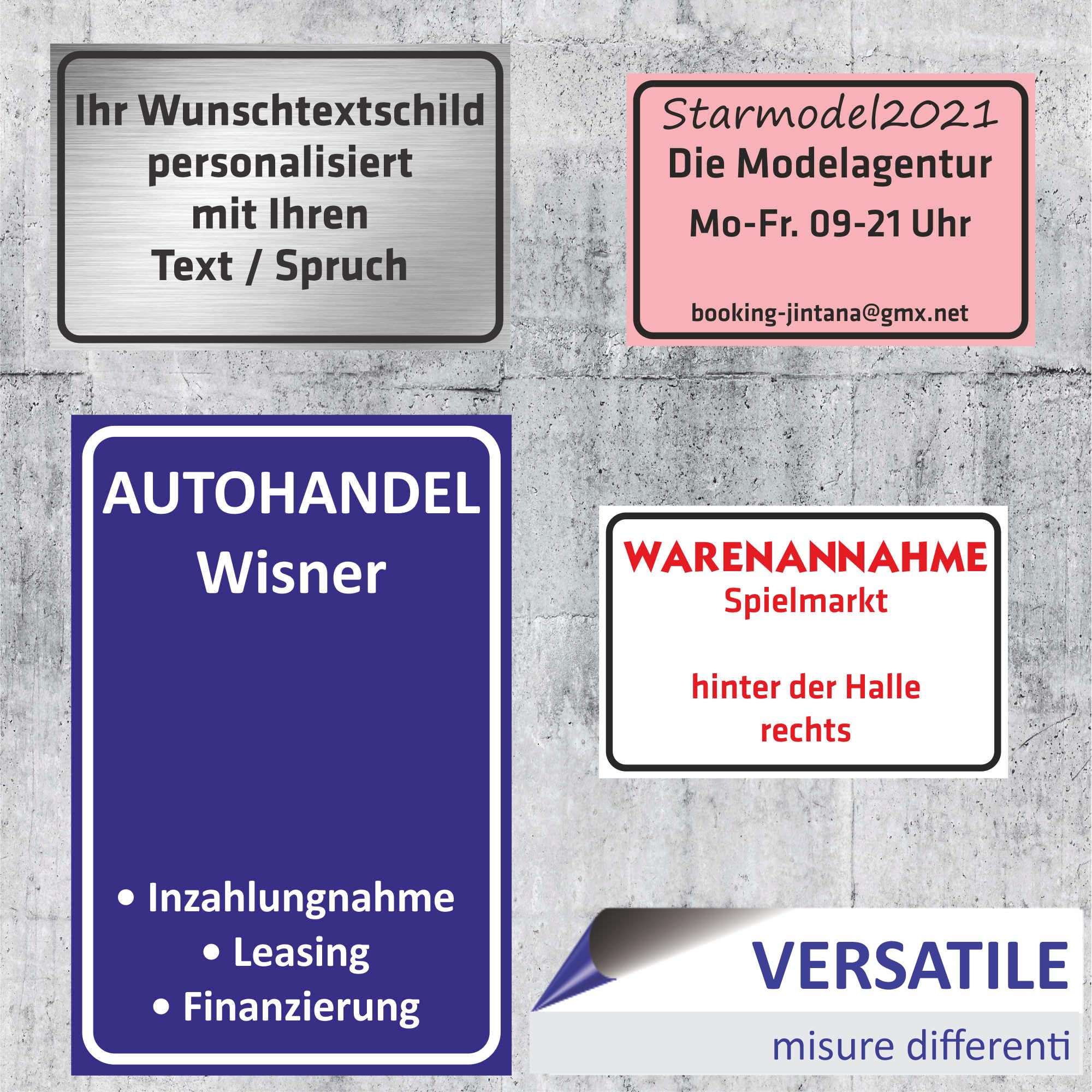 Cartello Personalizzato In Alluminio Dibond - Testo A Scelta, Per Esterno/Interno, 8 Misure - Foto 4