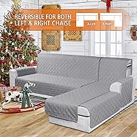 Vista 2 de VANSOFY Fundas de sofá modular, 100% impermeables, en forma de L, 3 piezas, reversible, para sofá seccional, muebles, funda protectora