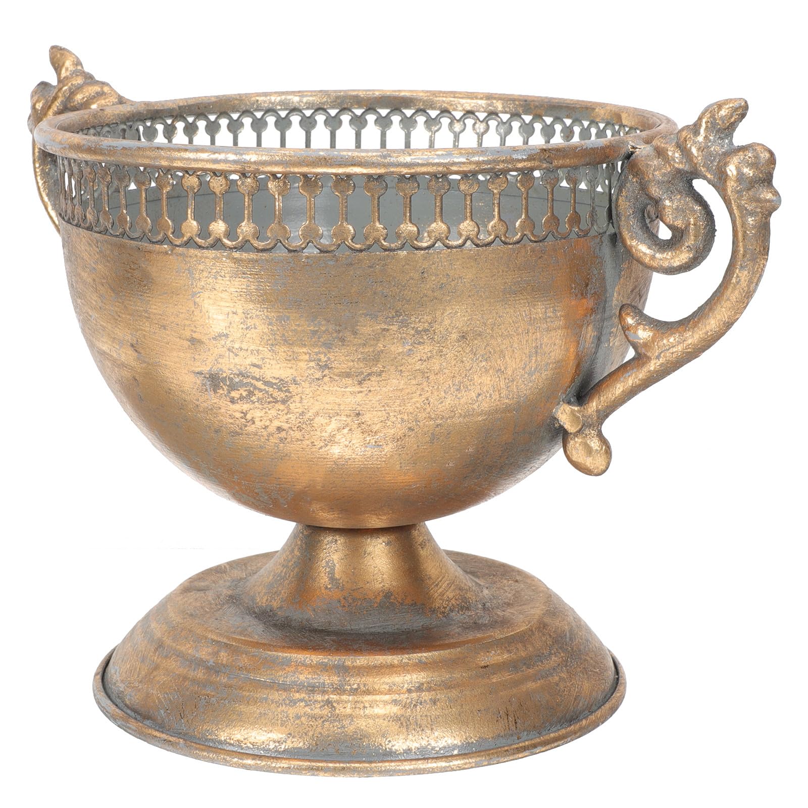 Vase en métal or vintage Angoily pour décoration de table mariage