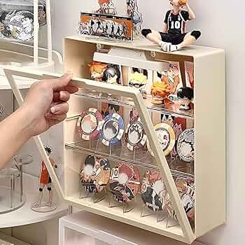 Amazon.co.jp: REDICE 缶バッジ 収納 ボックス スタンド＆壁掛け両用