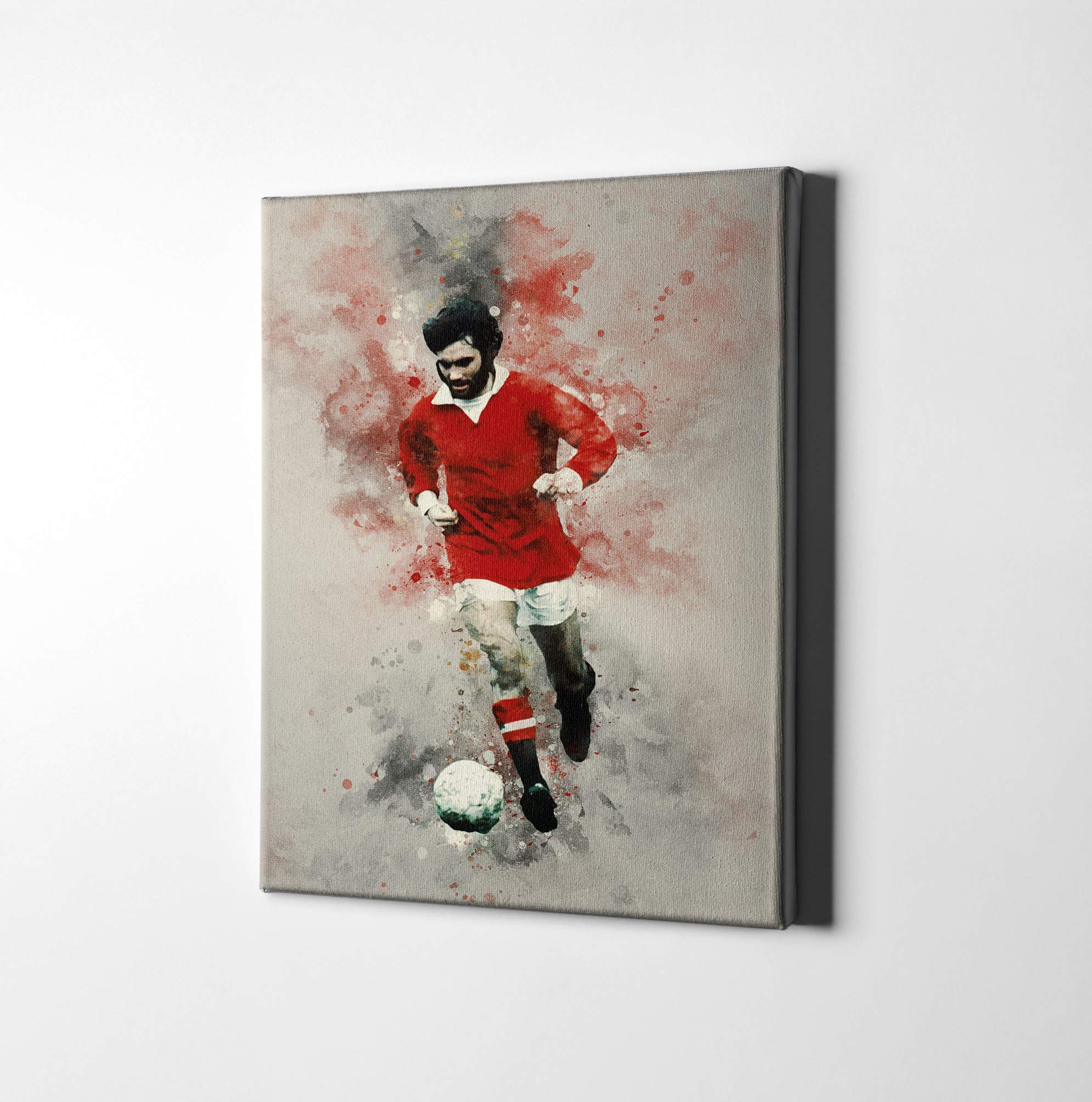 George Best Manchester United Framed Canvas Print (20x14 inches)