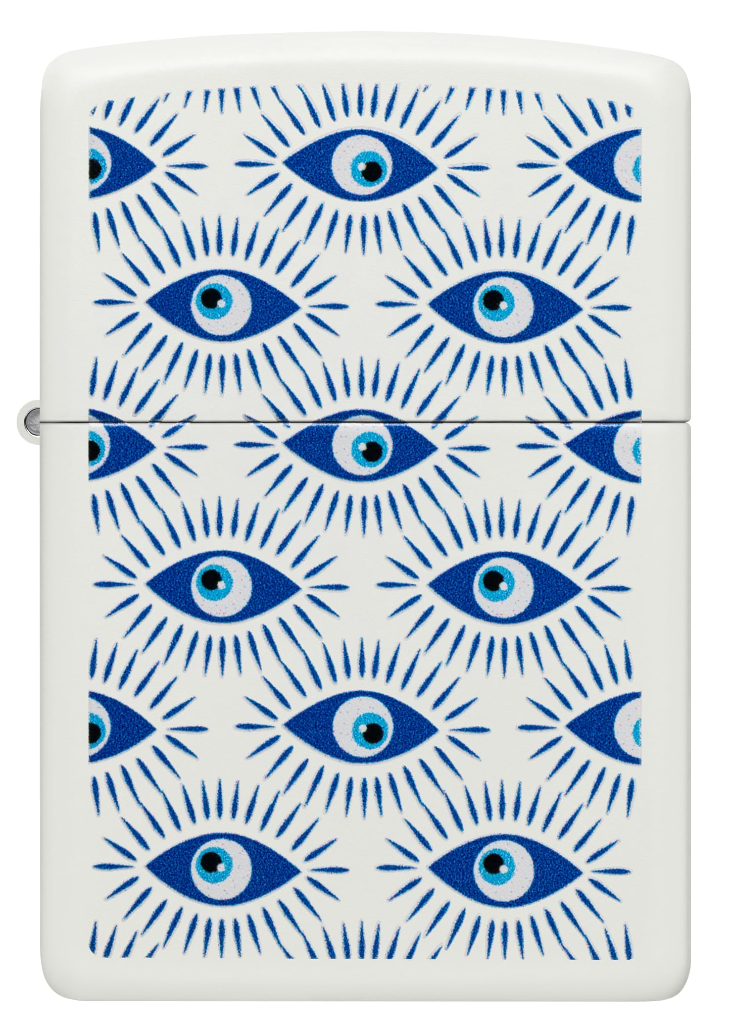 Zippo Accendino da tempesta – Evil Eye, White Matte, Color Image – Ricaricabile – Riutilizzabile – Design antivento – Confezione regalo – Made in USA