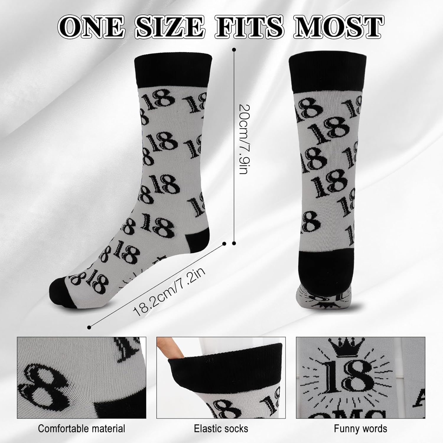 18th Birthday Gifts for Boys, 18 Year Old Boy Birthday Gifts Socks Christmas Valentines Present for Son Brother Friend - Image 4