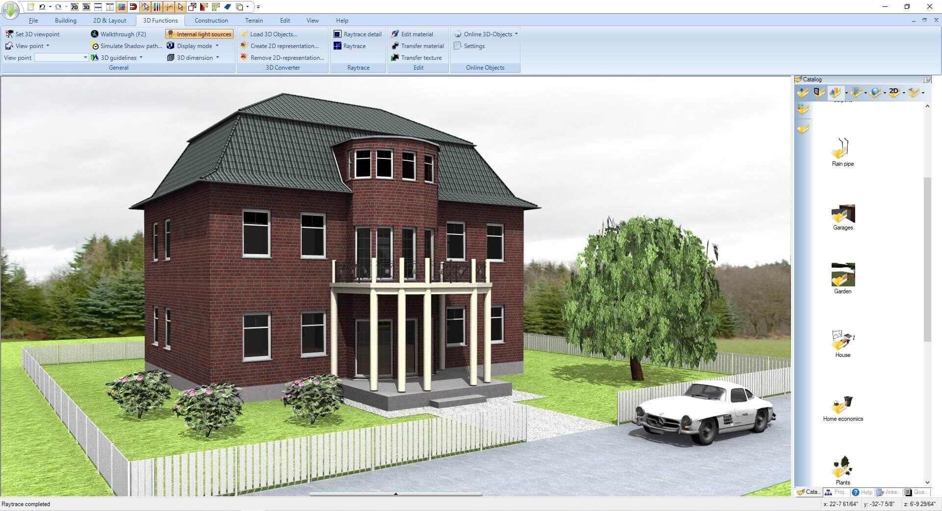 3­D CAD Architecture 14 - 3D home planner for floor plans, rooms, roofs for Windows 11, 10