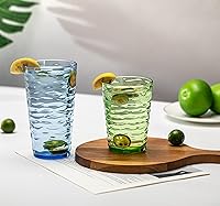 Vista 5 de 20-ounce Plastic Tumblers, Acrylic Drinking Glasses High-Balls, set of 6 Multicolor Reusable Plastic Cups, Stackable, BPA-Free, Shatter-Proof