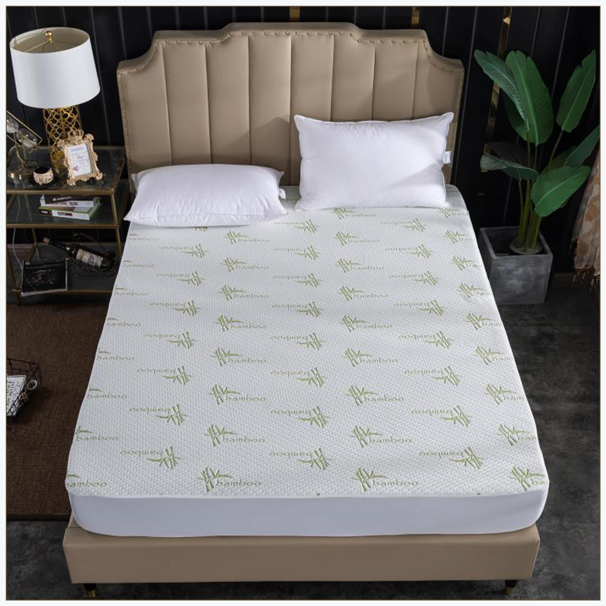 BolBom King 100% Waterproof Mattress Protector, Soft Breathable Mattresses Pad Cover, Cooling Mattress Protectors with 17” Deep Pocket, Tightly Fitted- 54”x 76”x 14” Mattress Protection