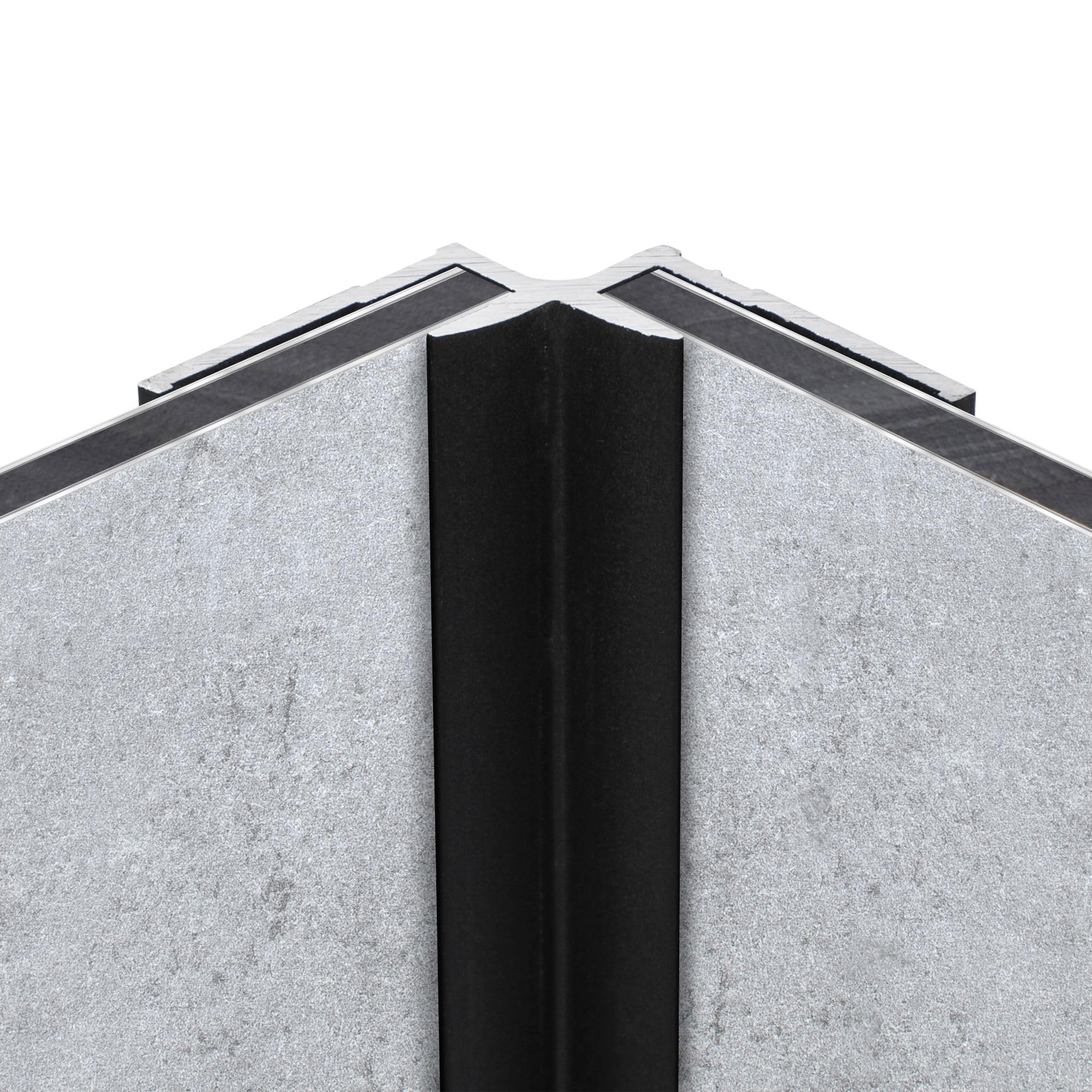 Schulte DecoDesign Profil Eckverbinder in Ecke, 255 cm, Mattschwarz, Verbindungsprofil für Duschrückwände und Wandverkleidung bis 3 mm, D1901325 68