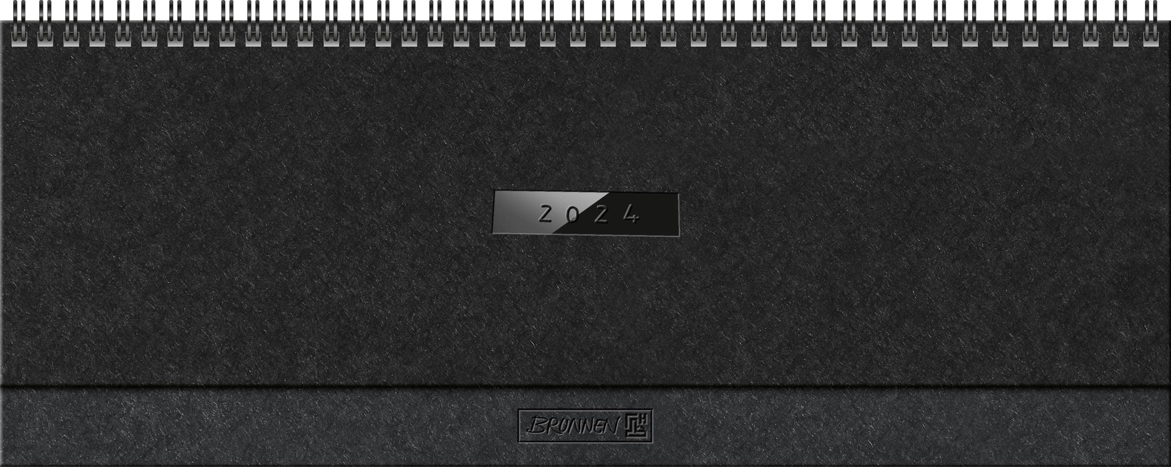 BRUNNEN Suburb Streets Weekly Calendar Model 774 2024 2 Pages = 1 Week Sheet Size 32.6 x 10.2 cm Black