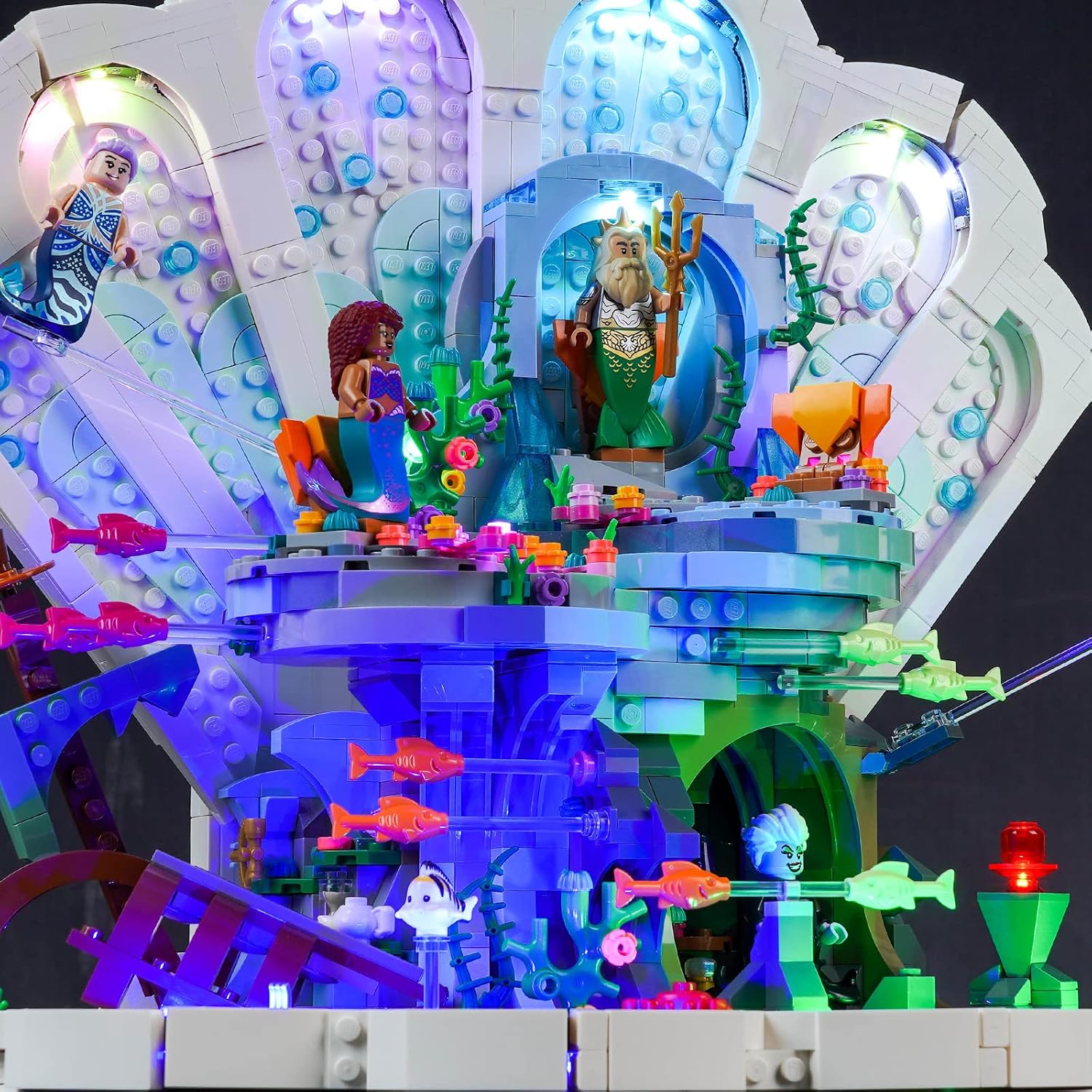 VONADO LED Light Kit Compatible with Lego The Little Mermaid Royal Clamshell, DIY Lighting Kit for Lego 43225