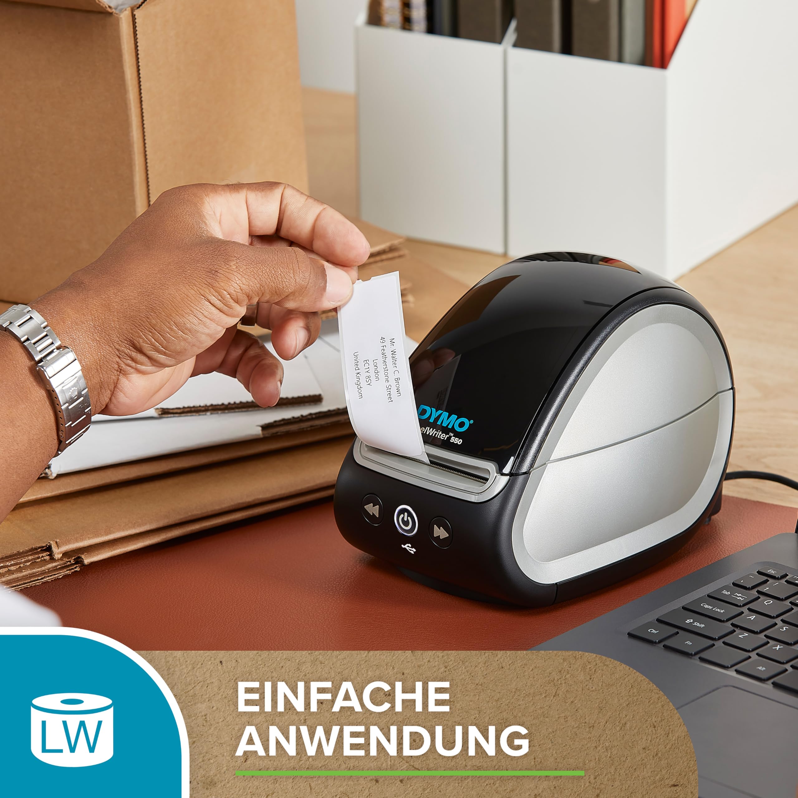 DYMO Original LabelWriter Adressetiketten | 28 mm x 89 mm | 12 Rollen mit je 130 leicht ablösbaren Etiketten (1.560 Etiketten) | selbstklebende Etiketten | für LabelWriter-Beschriftungsgerät