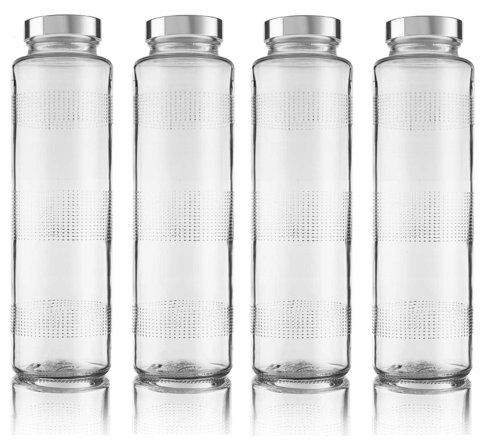Piramal GlassFood Grade Glass Water Bottle - 750 ML (Pack of 4)