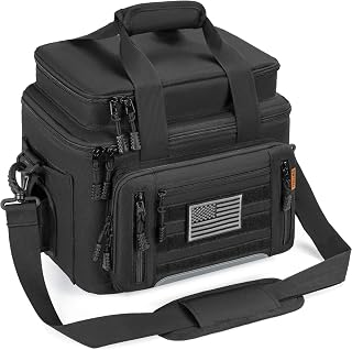 FREEAMG Fishing Tackle Bag Holds 3400-3600 Boxes - Durable Saltwater Freshwater Bag w/ Padded Strap Reflective Design (Black, Bag Only)