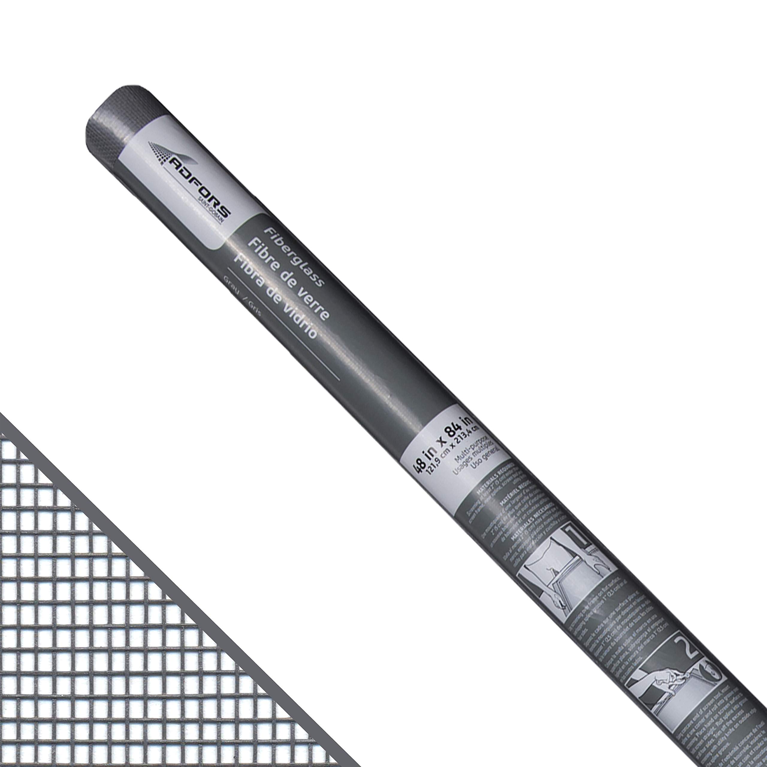 ADFORS Standard Screen, 48 Inches x 84 Inches Roll - Replacement Screen for Windows and Doors - Gray