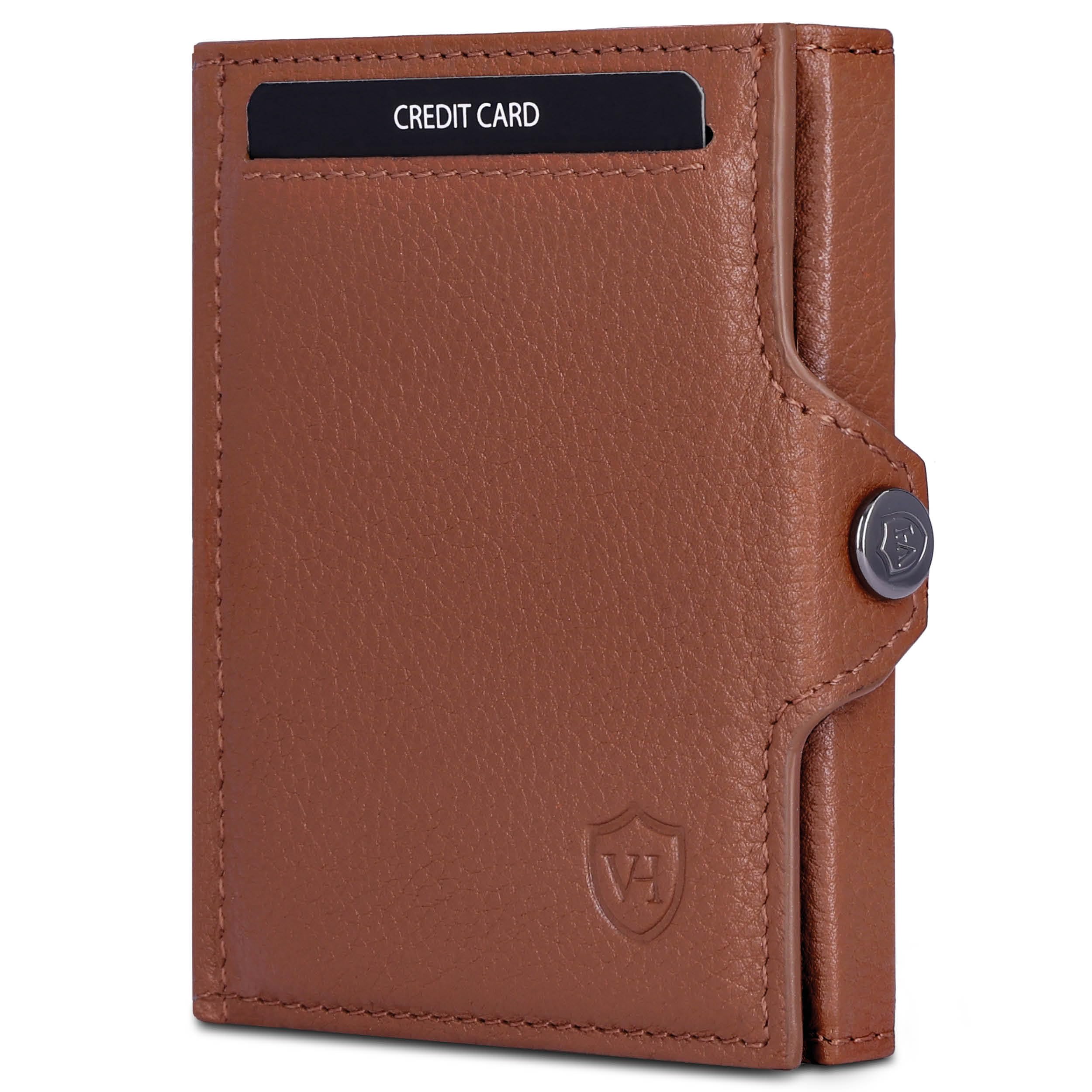 VON HEESEN Slim Wallet mit RFID-Schutz - Mini Geldbörse Herren & Damen klein - Kreditkartenetui Geldklammer Kartenetui - Geldbeutel Portmonee Portemonnaie klein