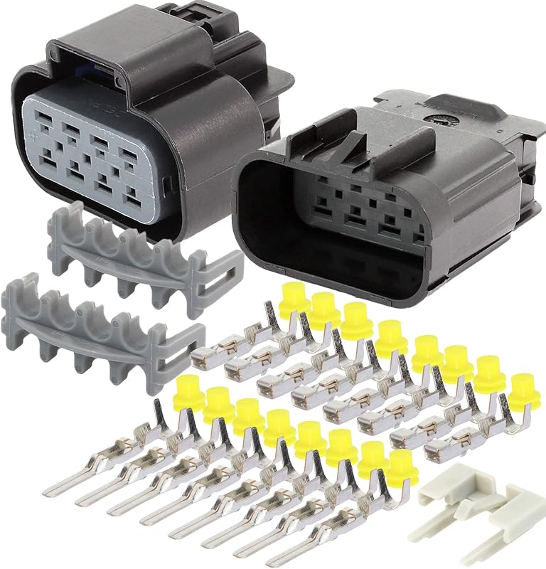 Conjunto de conectores selados Aptiv GT-280 Series 8 pinos, 25 A, para fios 16–18 AWG