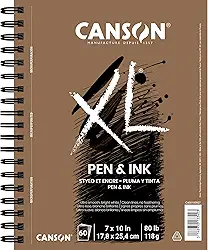 Papel Canson XL série Pen & Ink, branco, 17,8 x 25,4 cm