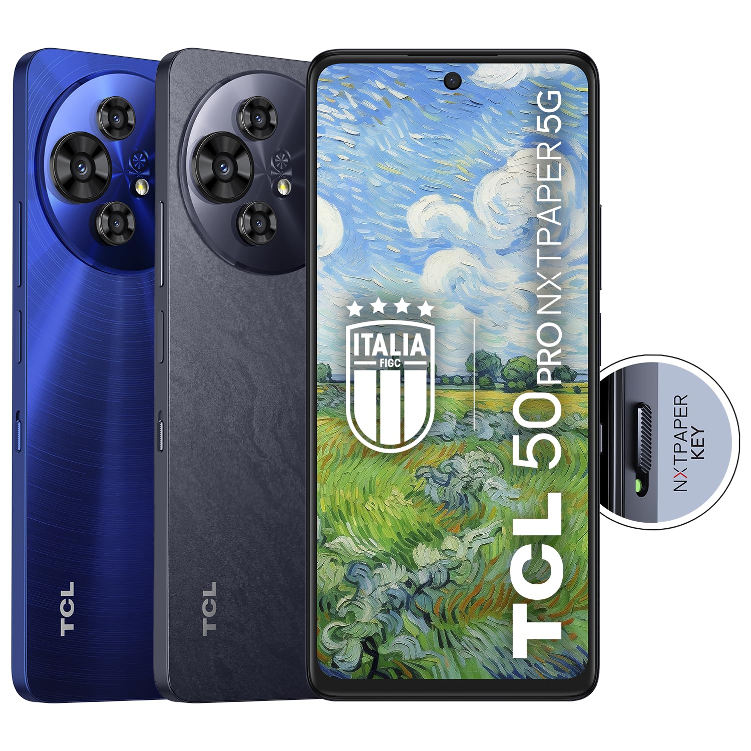 TCL 50PRO NXTPAPER 5G - Smartphone 5G Display 6.8" 120Hz Nxtpaper 3.0, 512GB, 16GB RAM (8GB+8GB virtual RAM), Tripla Cam 108Mpx + front cam 32Mpx, Android 14, Batt. 5010 mAh, Black, USB Type-c bundle