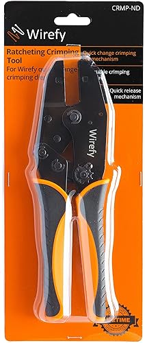 Miniatura 74 de Wirefy Herramienta de engarce para conectores termorretráctiles, engarzadora de alambre de trinquete, alicates de engarce, para terminales de A1