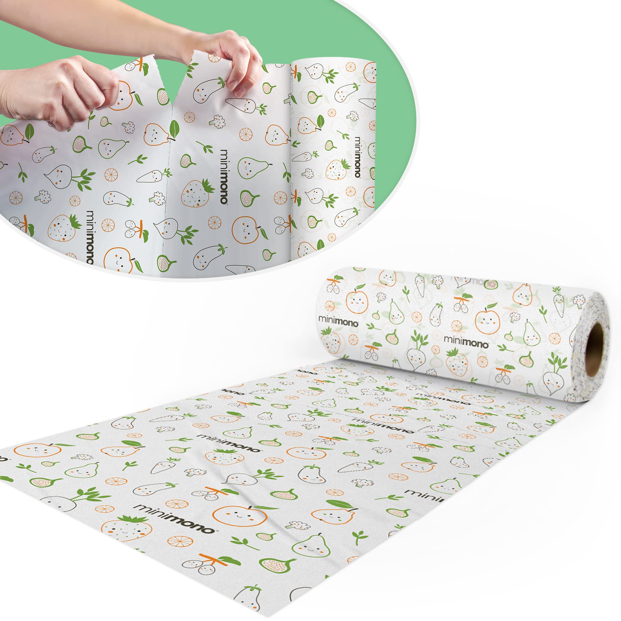 Minimono Baby Splat Mat for Under High Chair, 10 Pcs Disposable and Waterproof Splash Mats