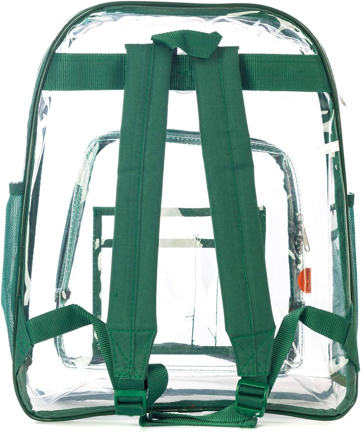 Heavy Duty Clear Backpack Transparent Quality School Bag Large See Through Student Daypack Security Workbag Green