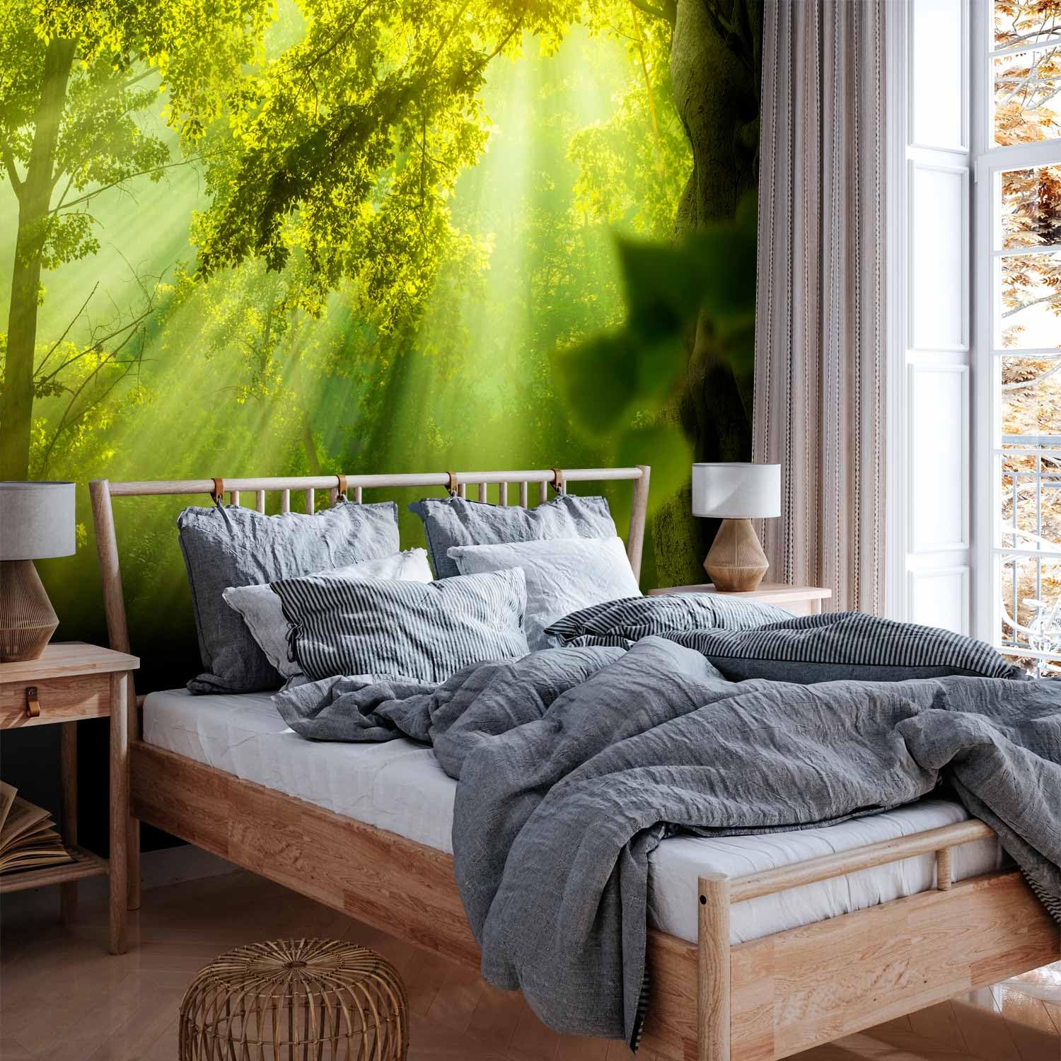 murando - Fototapete selbstklebend Wald, 392x280 cm, Schlafzimmer, Full HD