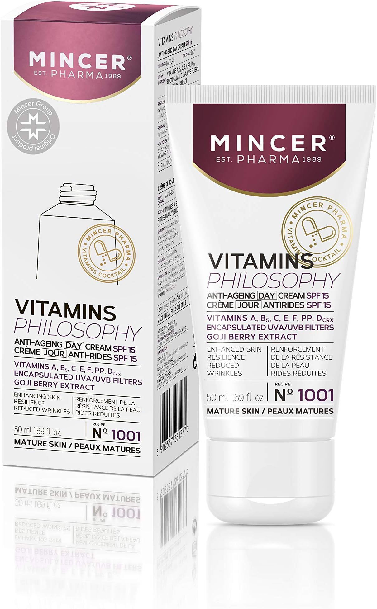 Mincer Pharma Vitamins Philosophy Anti Wrinkle Face Cream Mature Skin SPF 15