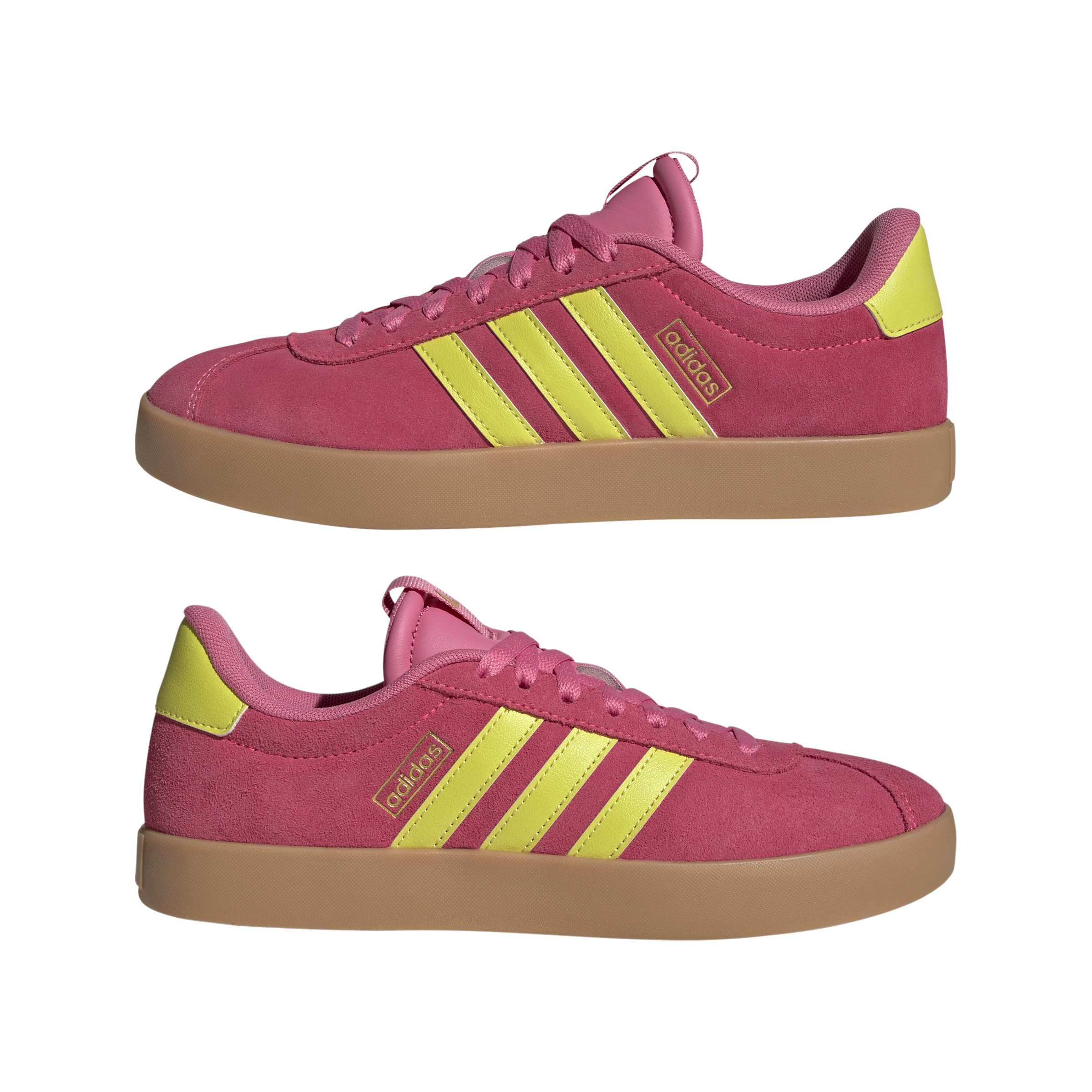 adidas Damen Vl Court 3.0 Shoes, Lucid pink/Pure Lemon/Gold met., 41 1/3 EU