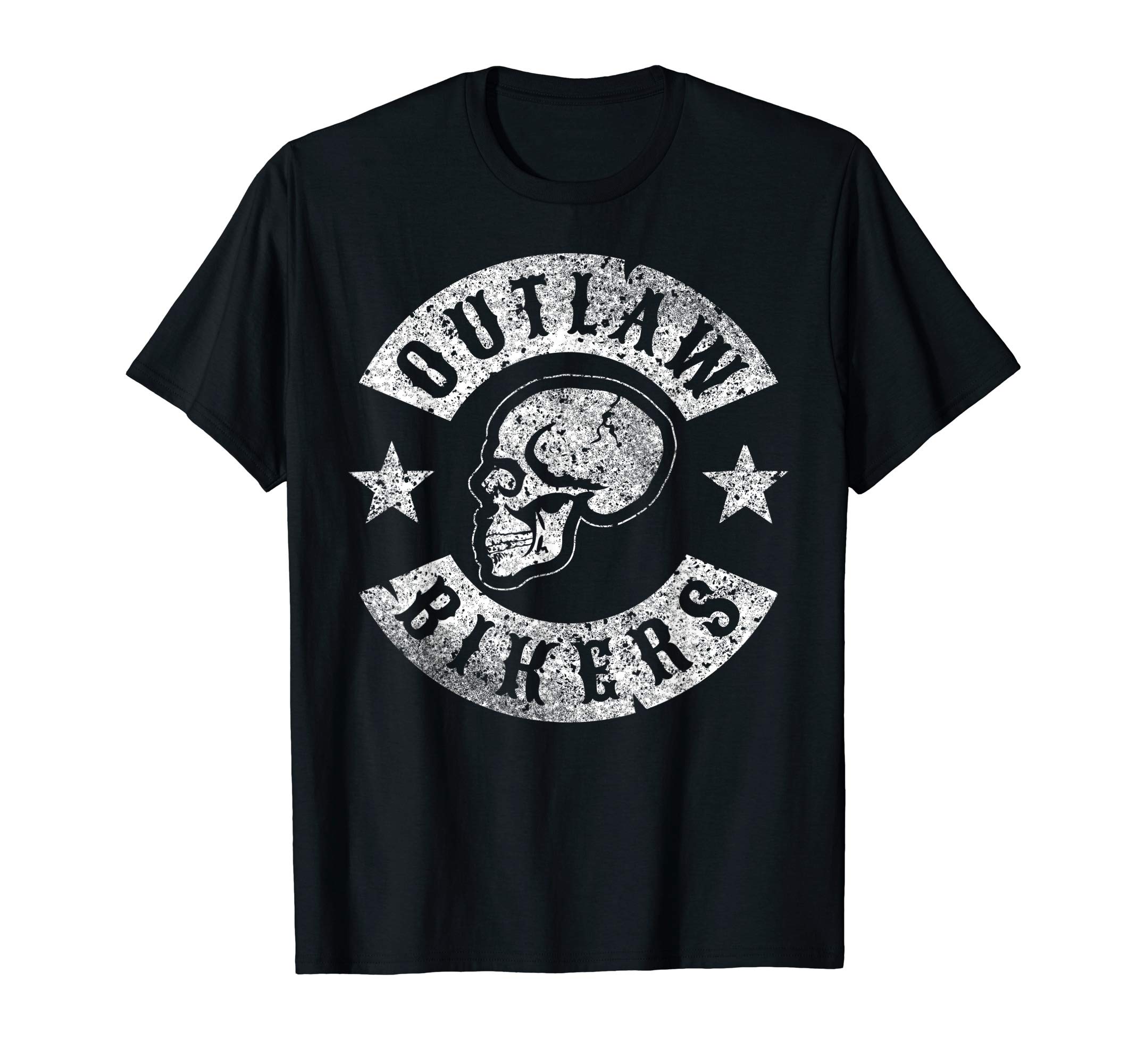 Motorcycle Outlaw Bikers with Skull T-Shirt