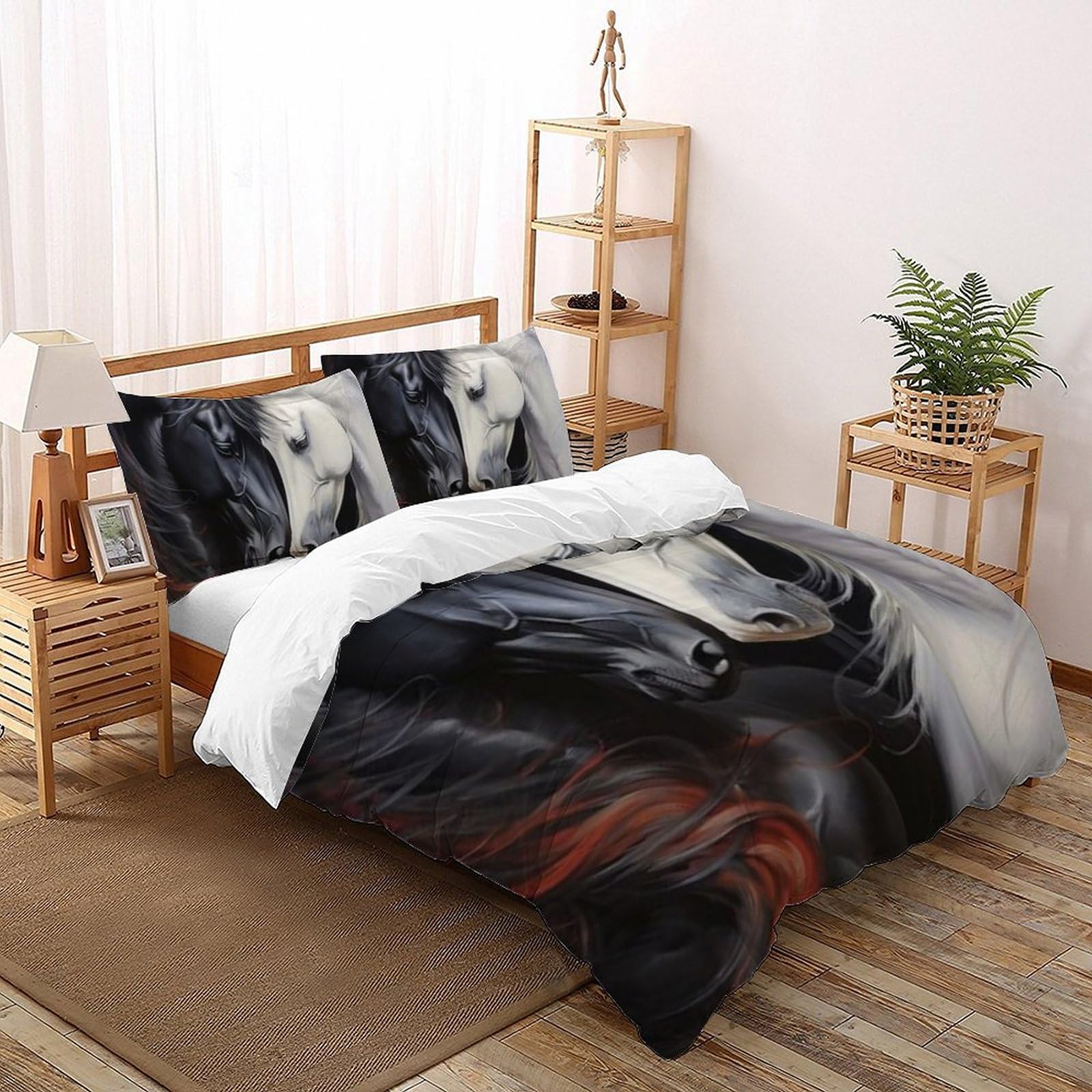 Housse de couette animaux Land imprimé 3D en microfibre pour envelopper les nuits des enfants