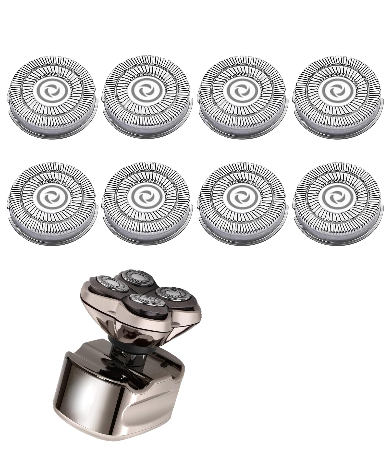 8Pcs Shaver Head Replacement Blade compatible with Skull Shaver Pitbull,Butterfly Kiss, and Palm Electric Razors