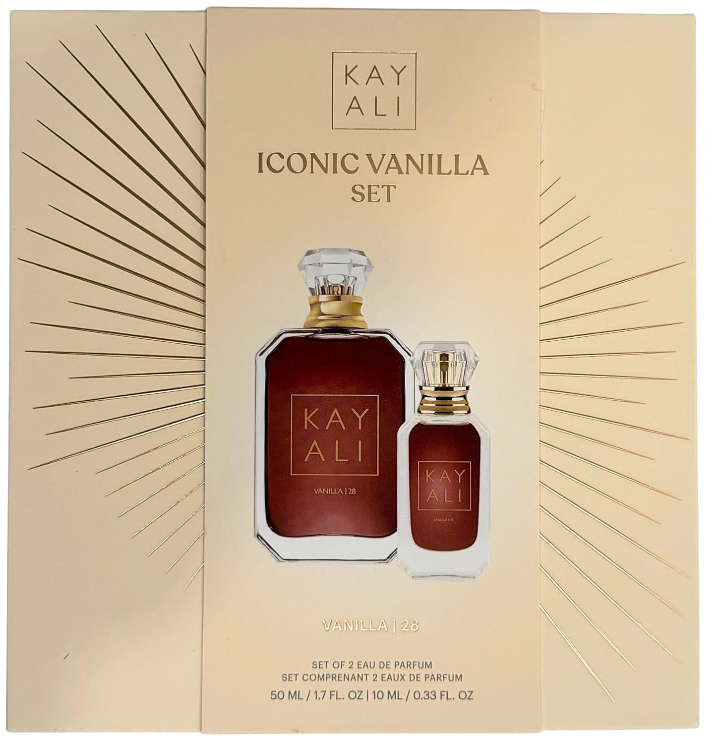 KAYALI Vanilla | 28 Eau de Parfum Iconic Set &ndash; Sweet Vanilla, Amber Woods & Brown Sugar Notes, 50 ml + 10 ml