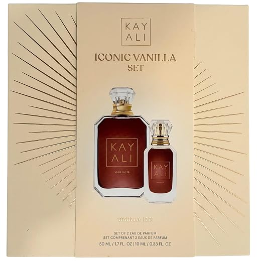 KAYALI Vanilla | 28 Eau de Parfum Iconic Set – Sweet Vanilla, Amber Woods & Brown Sugar Notes, 50 ml + 10 ml