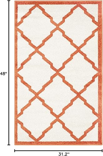 Vista 140 de Safavieh Amherst Collection amt421b Gris Claro y Beige Interior/exterior Area Rug, Polipropileno