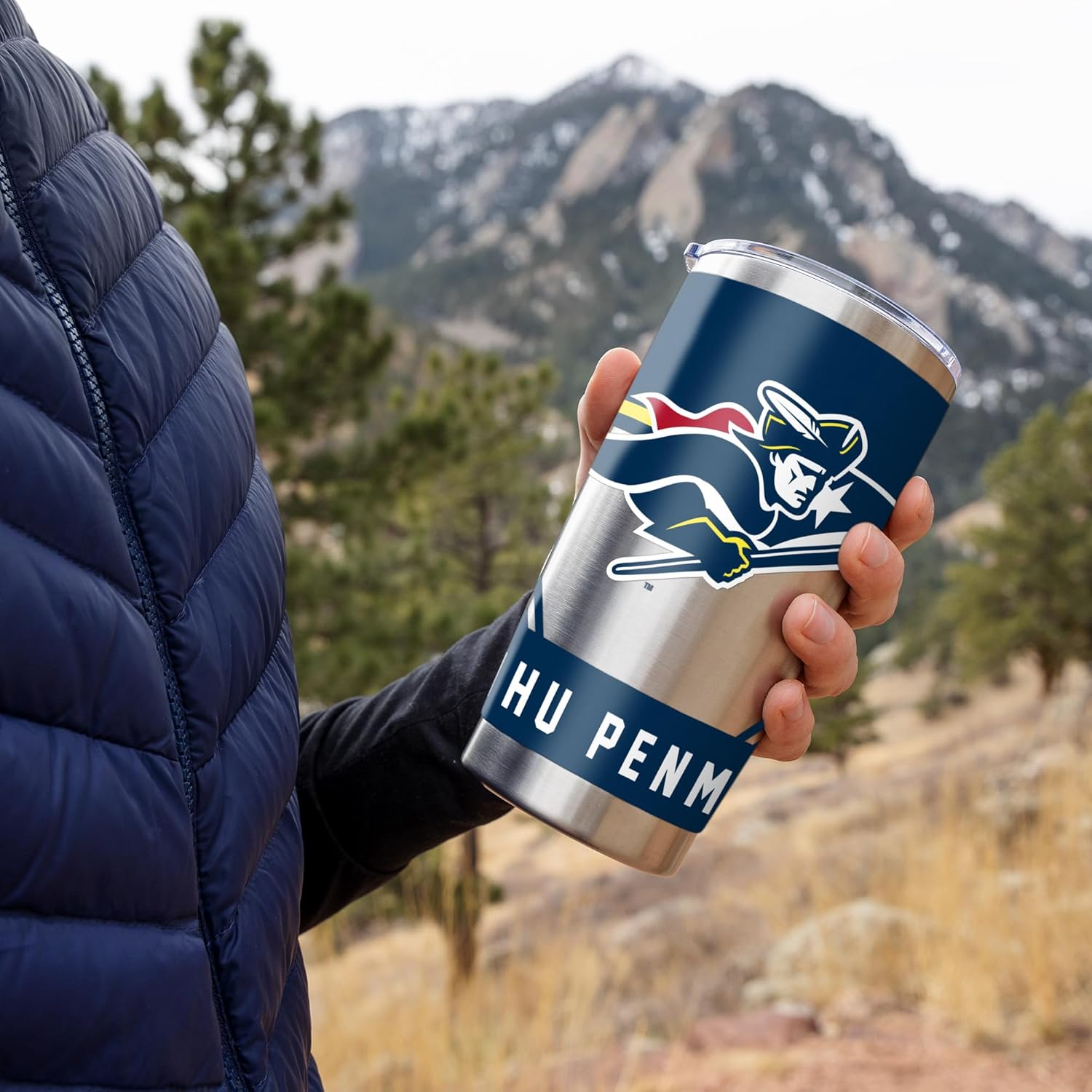 Rico Industries NCAA Southern New Hampshire Penmen Standard 20oz Stainless Steel Tumbler with Lid - Great For Coffee, Tea, Water or Cocktails - Image 2