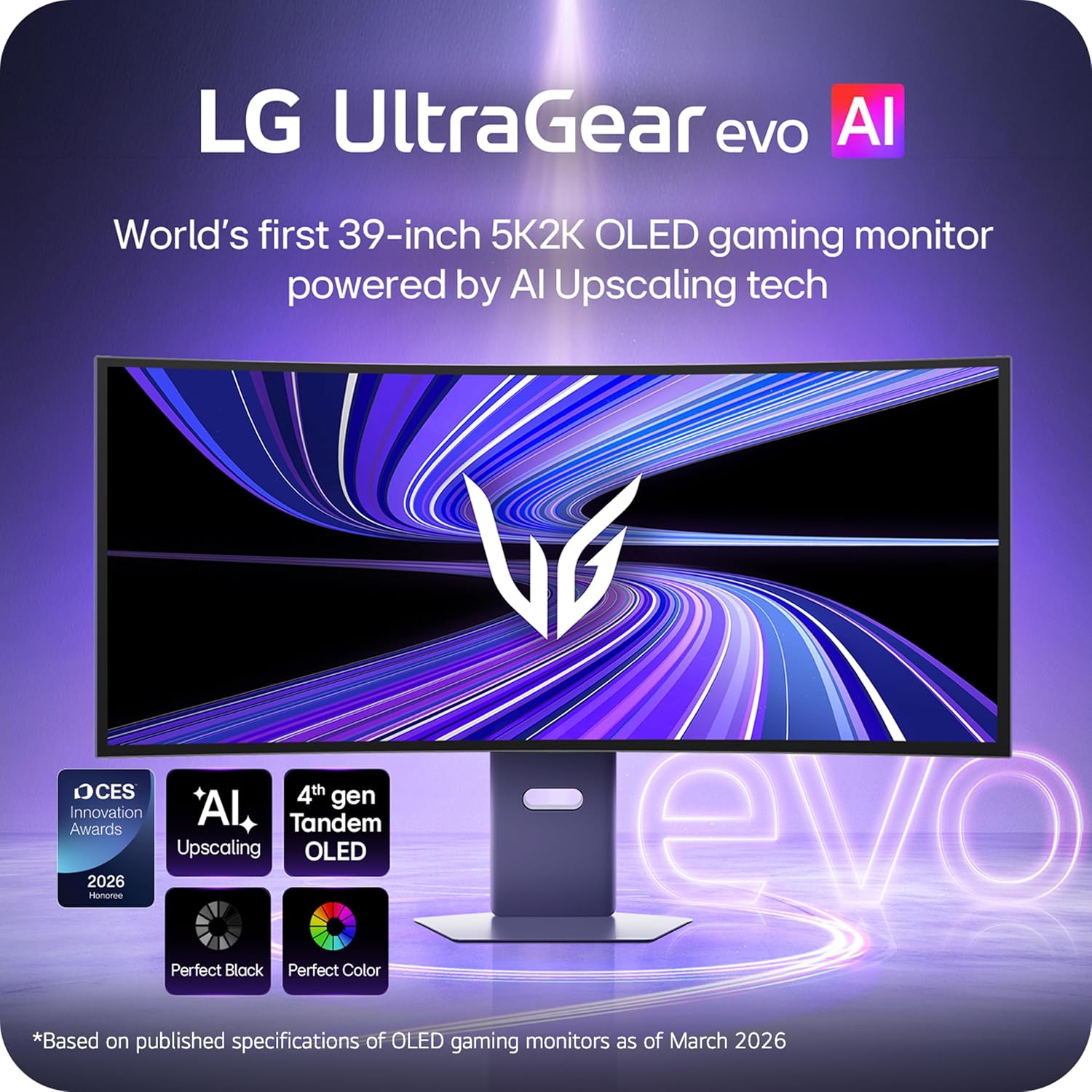 LG 39GX950B-B 39-inch Ultragear evo 5K2K WUHD (5120 x 2160) OLED Curved Gaming Monitor, Dual-Mode,165Hz, 0.03ms, NVIDIA G-Sync, FreeSync Premium Pro, DisplayHDR True Black 500, HDMI, DP, USB-C, Black
