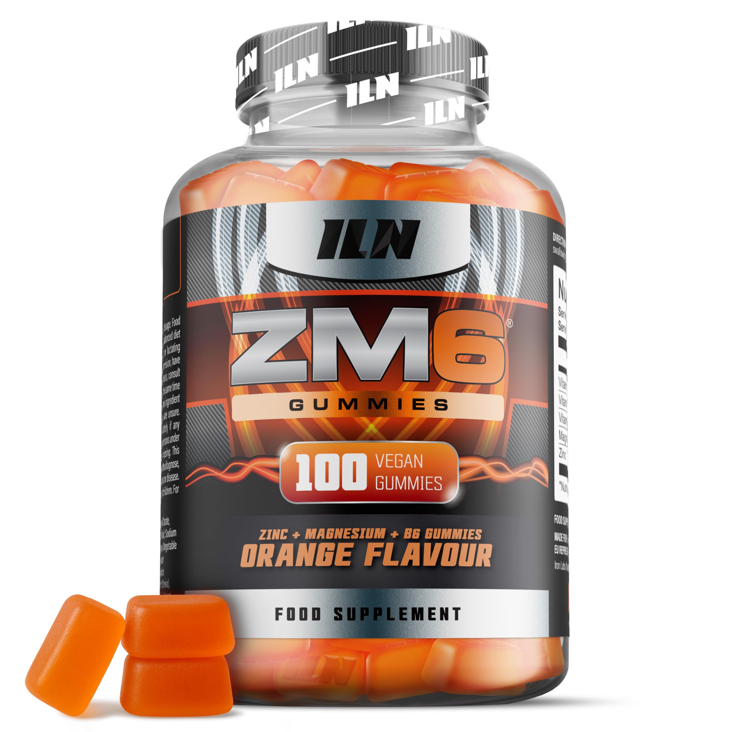 High Strength Zinc and Magnesium Gummies for Men and Women - 100 Orange Flavour Vegan Gummies - Zinc Citrate and Magnesi