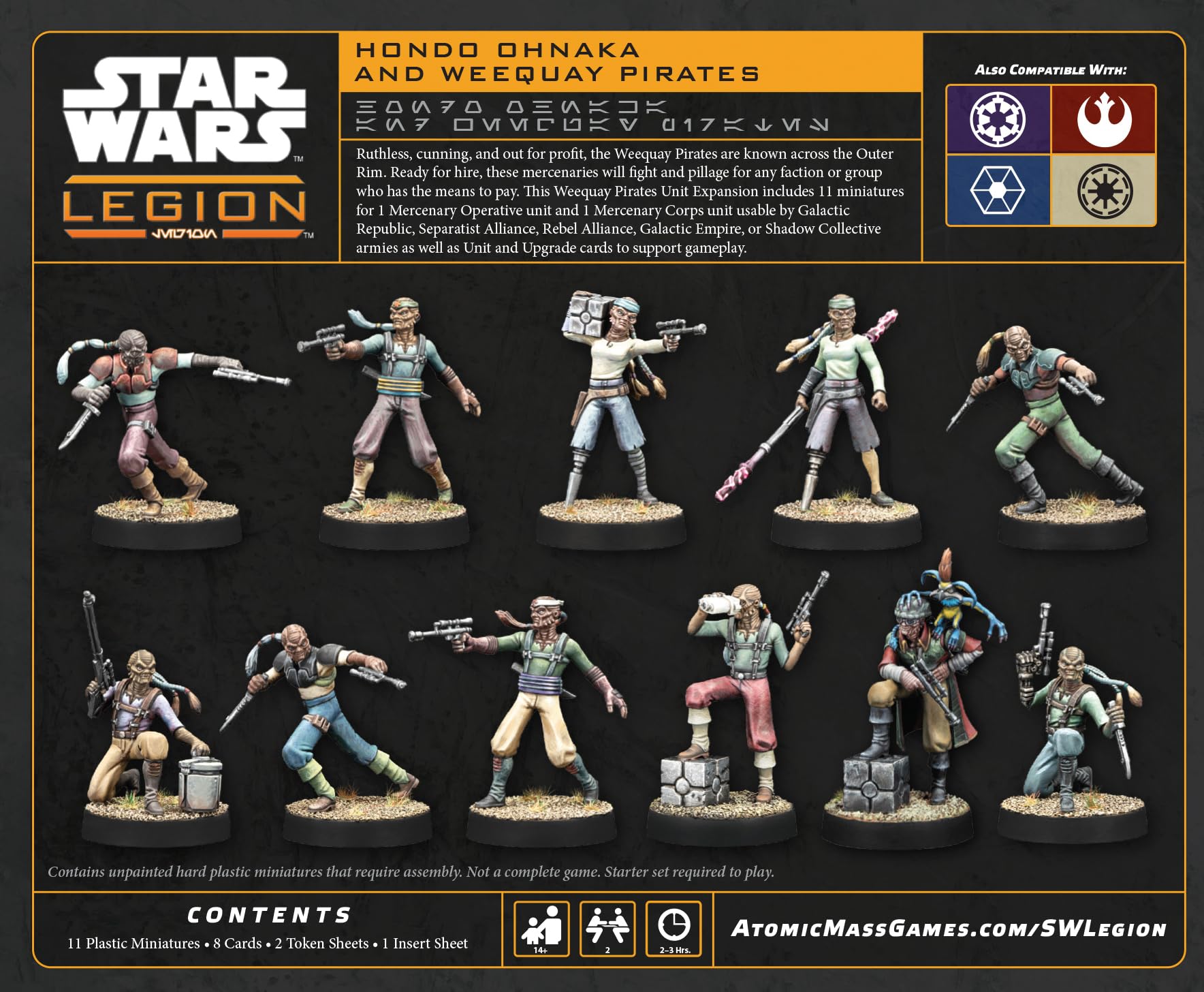 Asmodee - Star Wars™ Legion Hondo Ohnaka & Weequay Pirates | AMG - extension jeu de figurines - mercenaires - experts - 14+ - 2 joueurs - 90 min - multilingue dont français