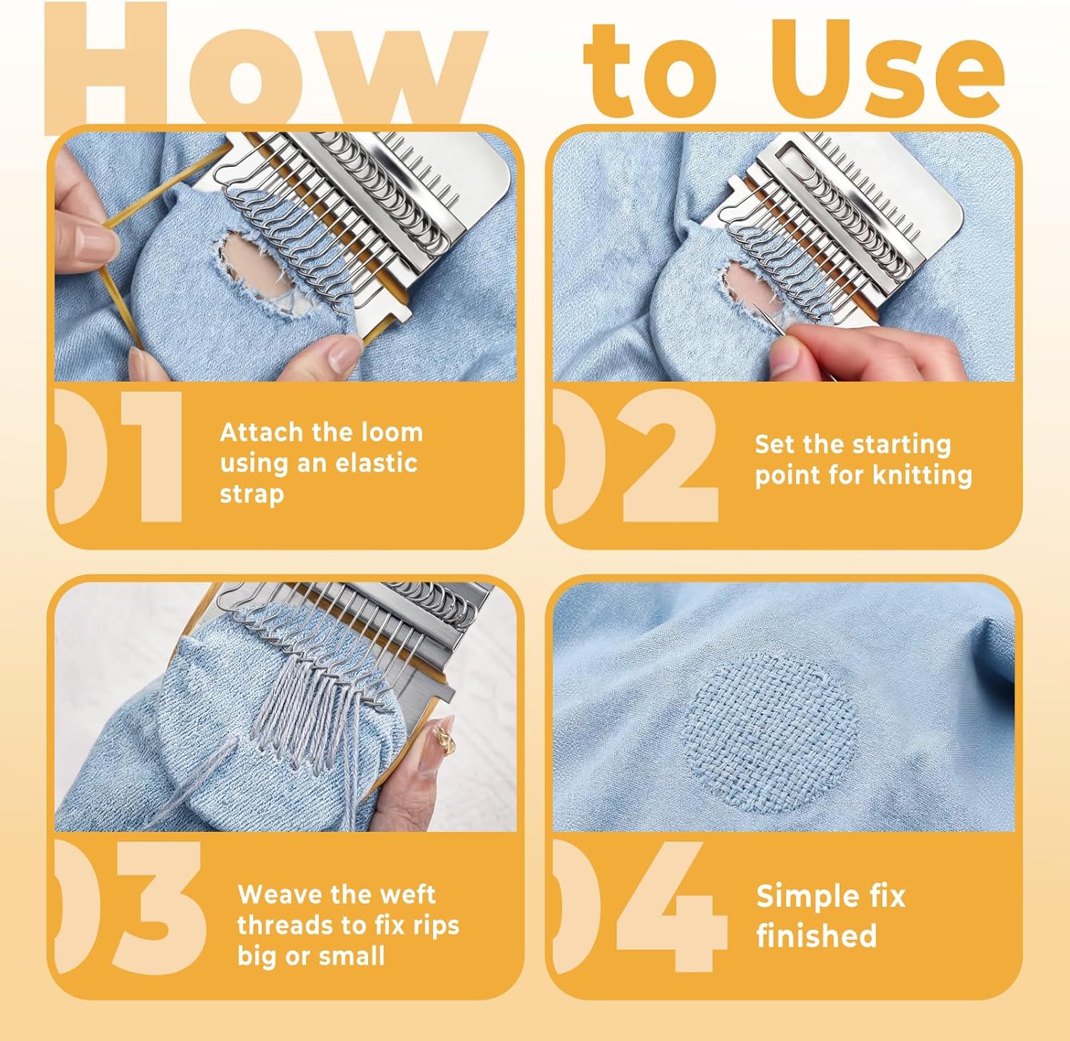 Mini Darning Mushroom, 100-Color Knit Patch kit with Scissors and Tape Measure, Suitable for Beginners and Hand Mending Enthusiasts Repairing Socks and Jeans