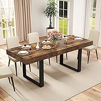 Vista 10 de Mesa de Comedor Expandible de 63"-78.7", Mesa de Cocina Estilo Granja para 6-10 Personas, Mesa de Comedor Extensible, Mesa de Cocina Rectangular