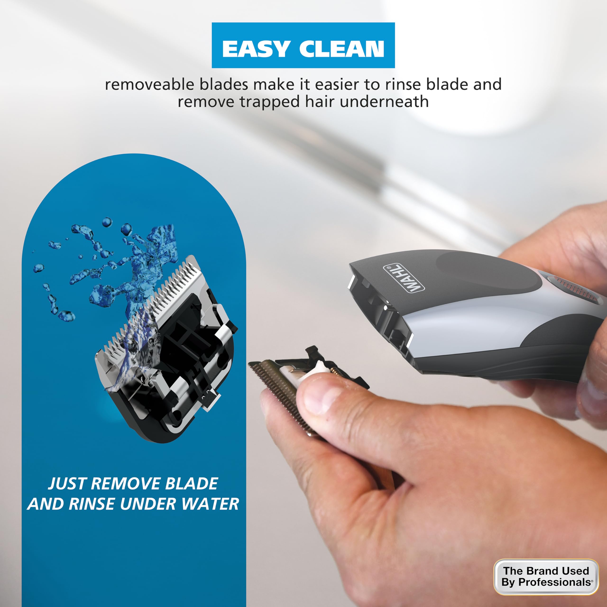 Wahl Clippers Home Pro Cordless Rechargeable Hair Clippers for Men with Precision Haircutting Blades & Secure Snap-N-Lock Attachment Guards – Model 3028835 - 5