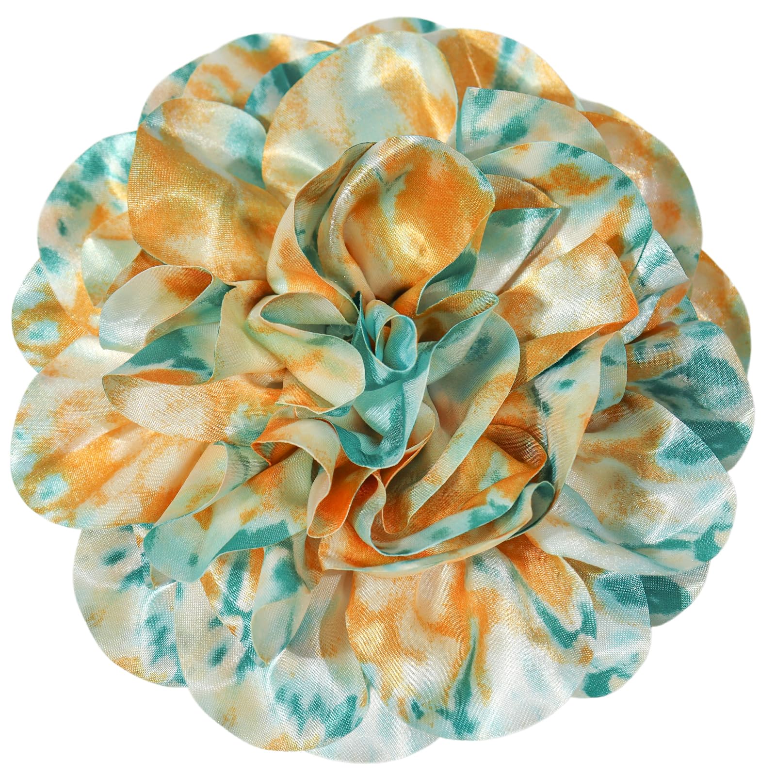 Big Flower Dainty Satin Fabric Rose Flower Brooches Large Rose Flowers Satin Lapel Brooches for Women Wedding Dinner Party Decoration 7.48 Inches