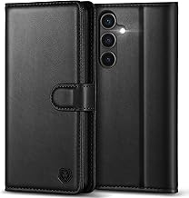 for Samsung S25 5G Case with 4 Card Slots Magnetic Closure Kickstand Shockproof Protective Phone Case for Samsung Galaxy S25 - Black