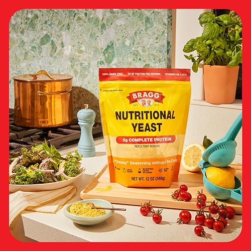 Miniatura 6 de Bragg Condimento nutritivo con levadura de alta calidad vegano sin gluten buena fuente de proteínas y vitaminas sustituto nutritivo y sabroso de