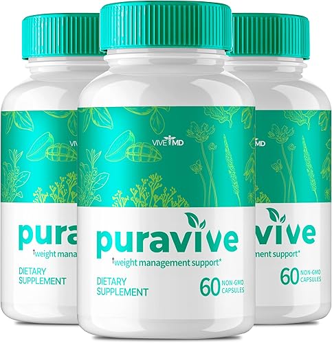 VIVE MD Puravive Cápsulas de control de peso de alta calidad, fórmula avanzada con 60 cápsulas sin OMG, con Garcinia cambogia, polvo de fruta de