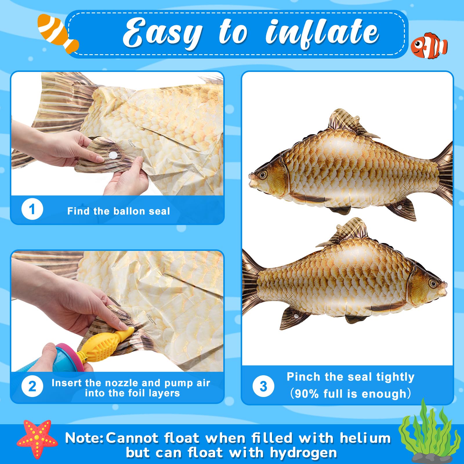 Snapklik.com : 6 Pcs 33 Inch Fish Balloons Gone Fishing Party ...