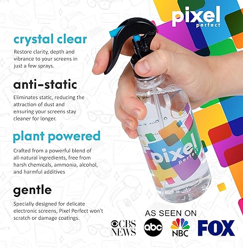 Miniatura 5 de Pixel Natural XL - Spray limpiador de pantalla para TV, portátiles, computadoras, monitores, kit de limpieza de teléfonos, 16.9 fl oz (16.9 onzas)
