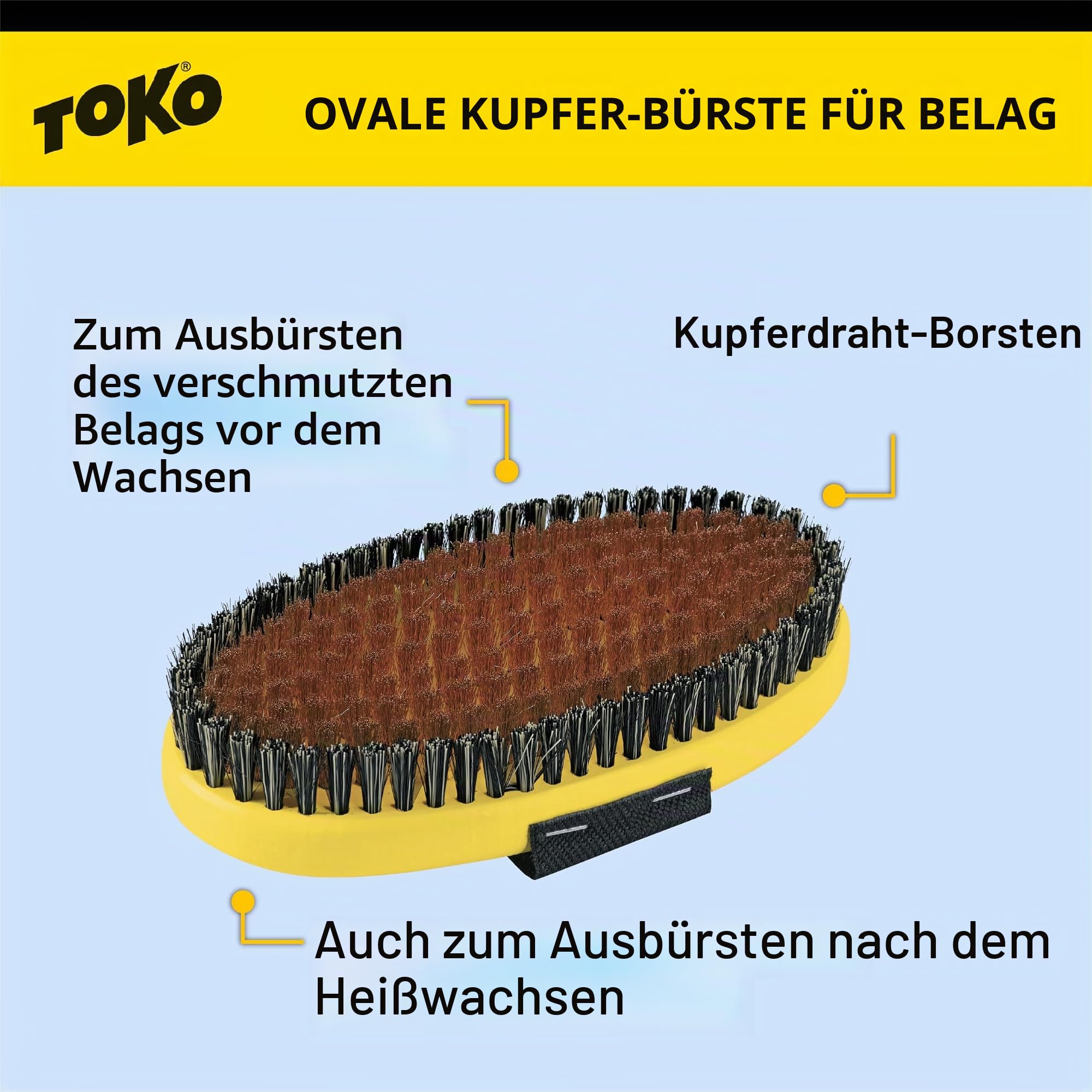 TOKO Base Brush oval Copper, Kupferbürste
