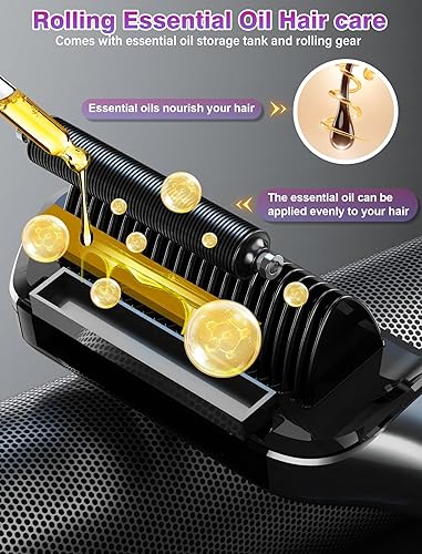 Miniatura 2 de Cepillo alisador de cabello con iones negativos, cepillo alisador de cabello 3 en 1 con infusión de aceite esencial, alisador de cepillo para